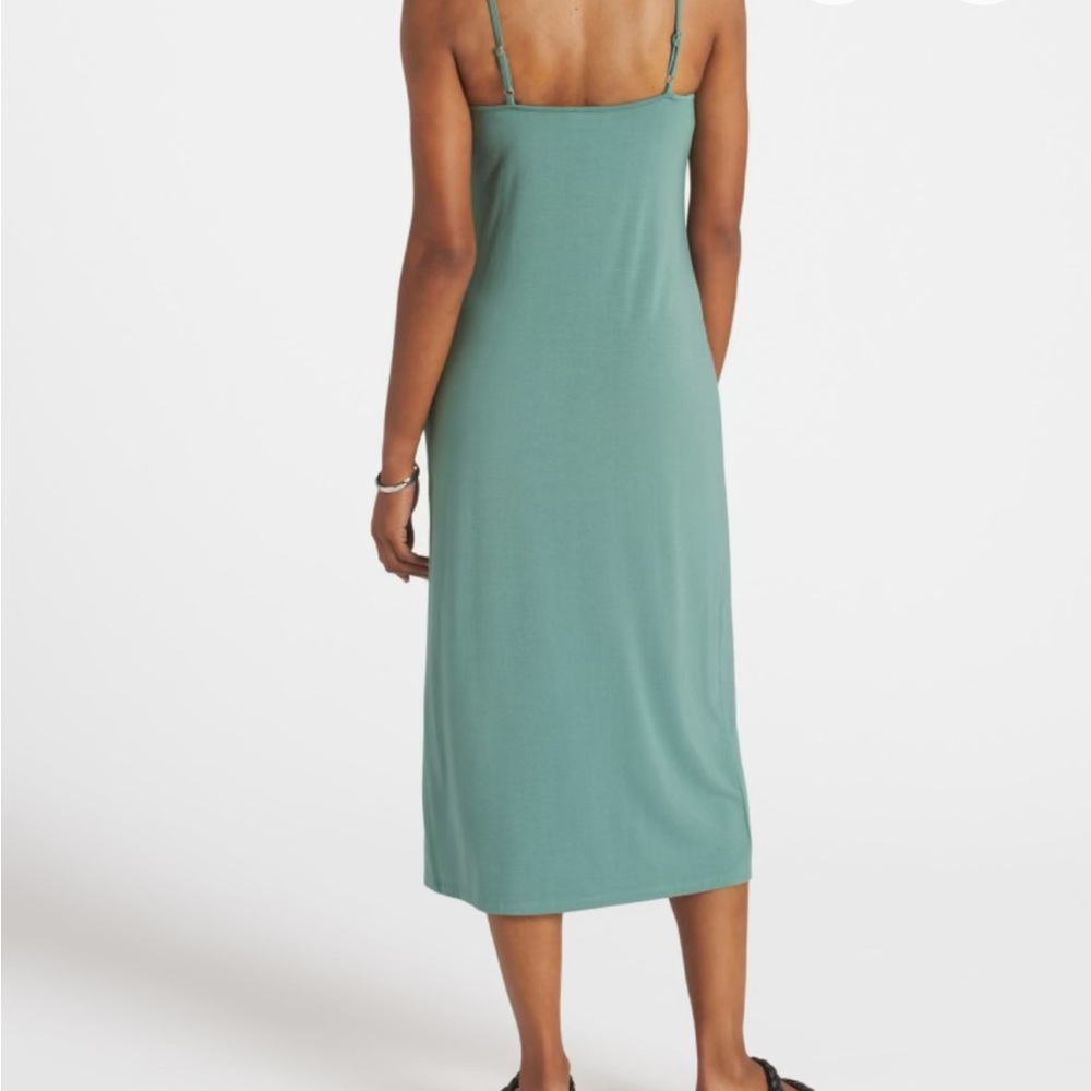 Z Supply Teal Midi Dress with Spaghetti Straps - Picture 2 of 4